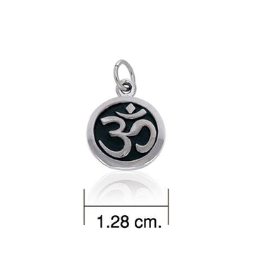 Round Om Silver Charm TCM515 - Jewelry